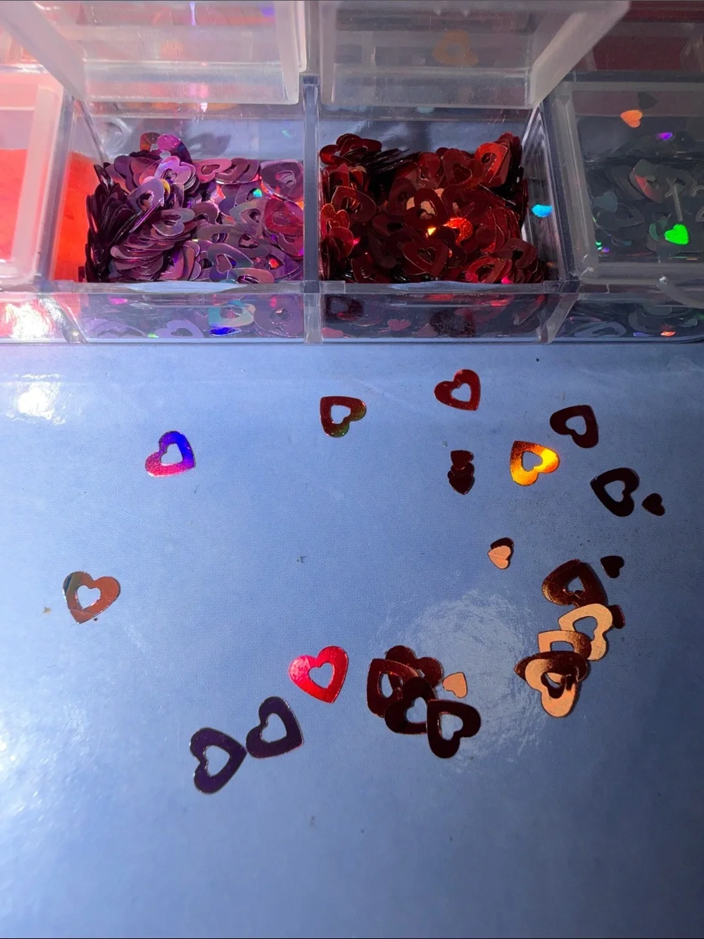 Nail Art Rhinestone & Fruit Slice Sequin Kit - Multicolor